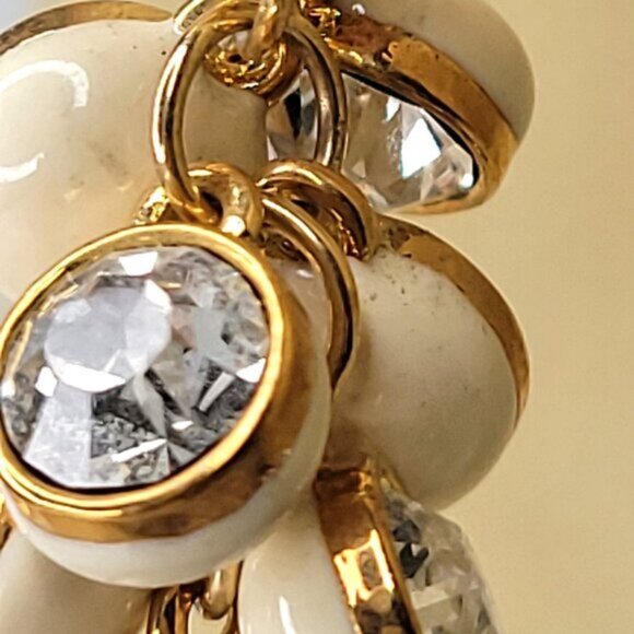 Crystal Charms Cluster Dangle Earrings - Picture 5 of 9